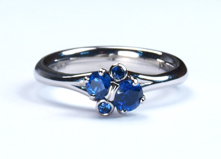 Spring Meadow ring with sapphires